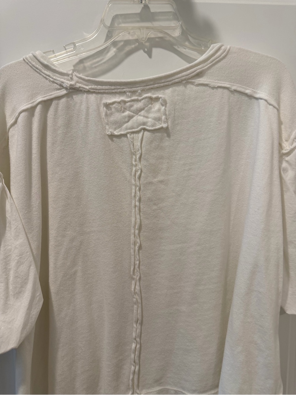 Free people we the free Women's Cream Puff-Sleeve Cotton Top - Cream - Picture 6 of 6